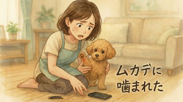 ムカデに噛まれた