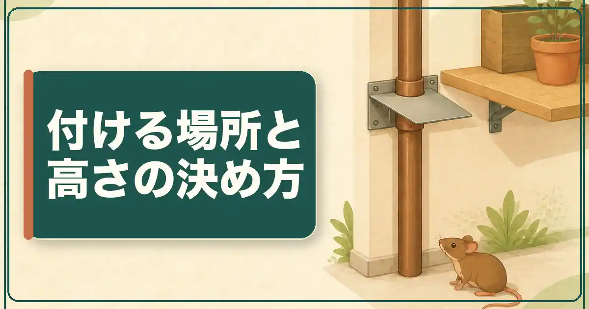 ネズミ返しを付ける場所と高さ