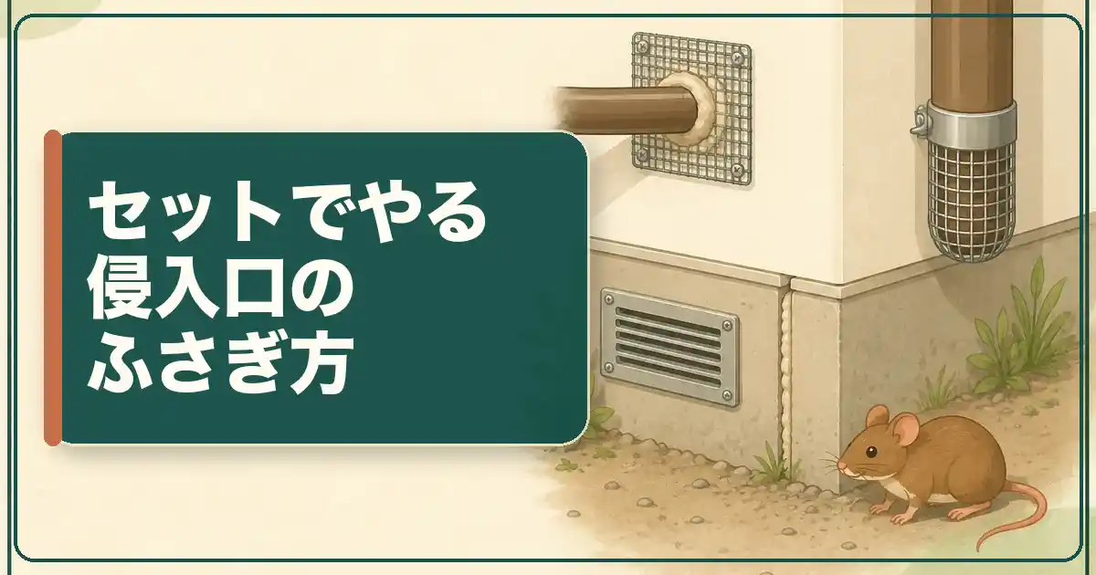 ネズミ返しとセットでやる侵入口のふさぎ方