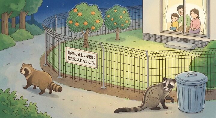 まずは敷地内に侵入させない対策が基本