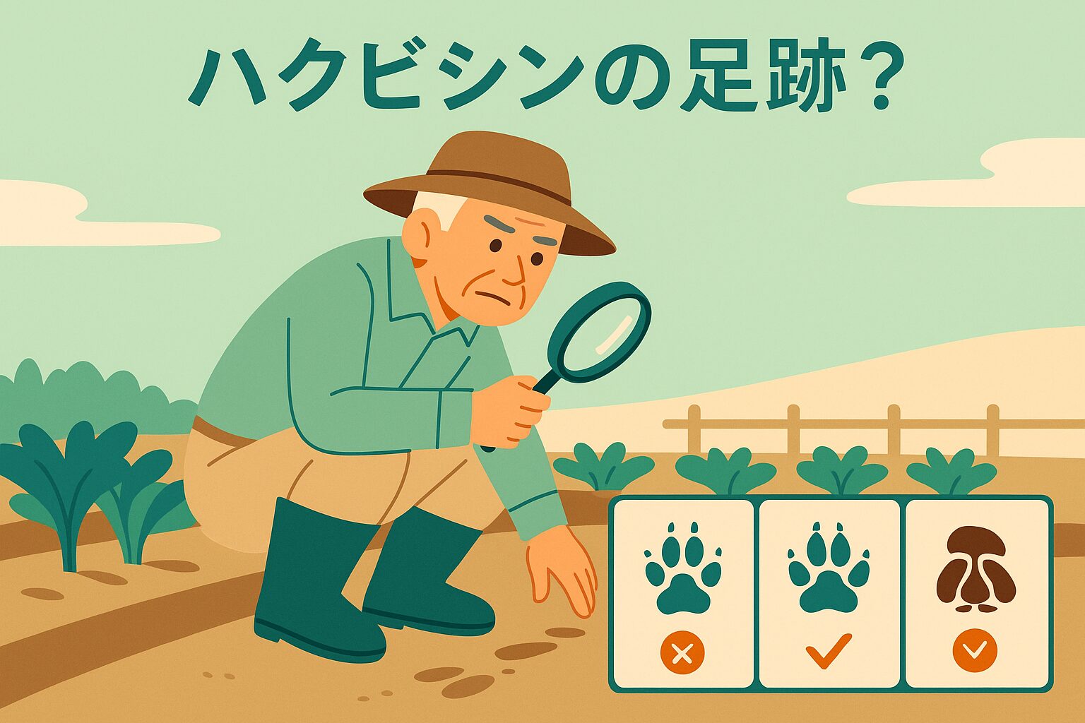 ハクビシンの足跡？
