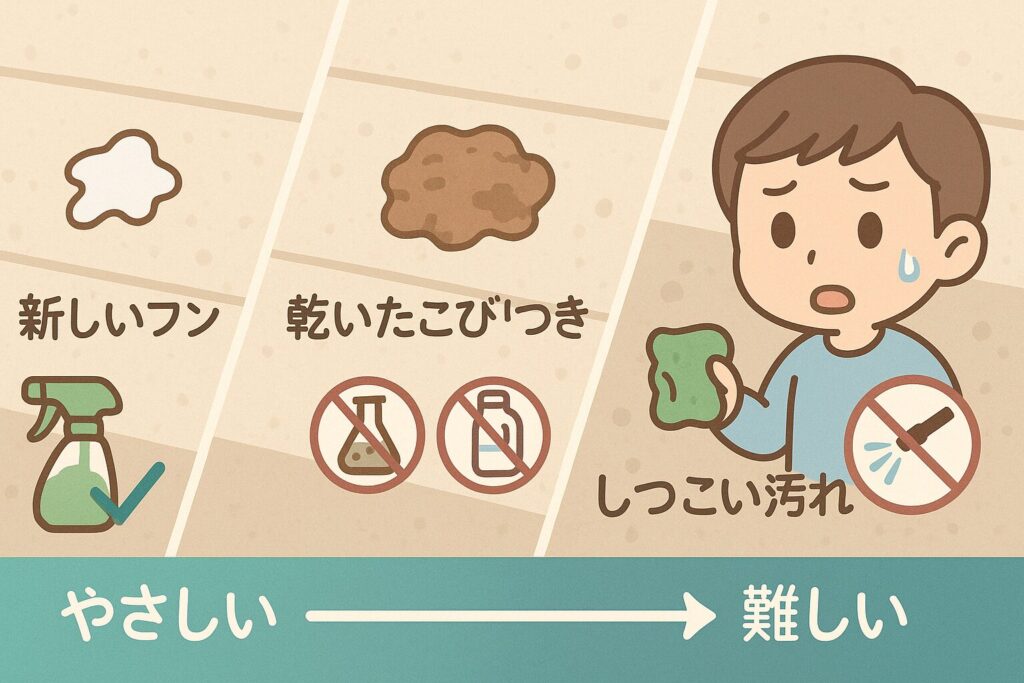 頑固な汚れやシミの落とし方と注意点