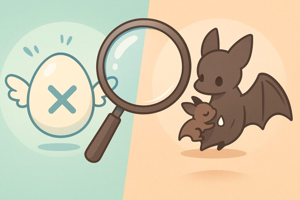 なぜ「コウモリは卵を産む」と誤解されやすいのか？