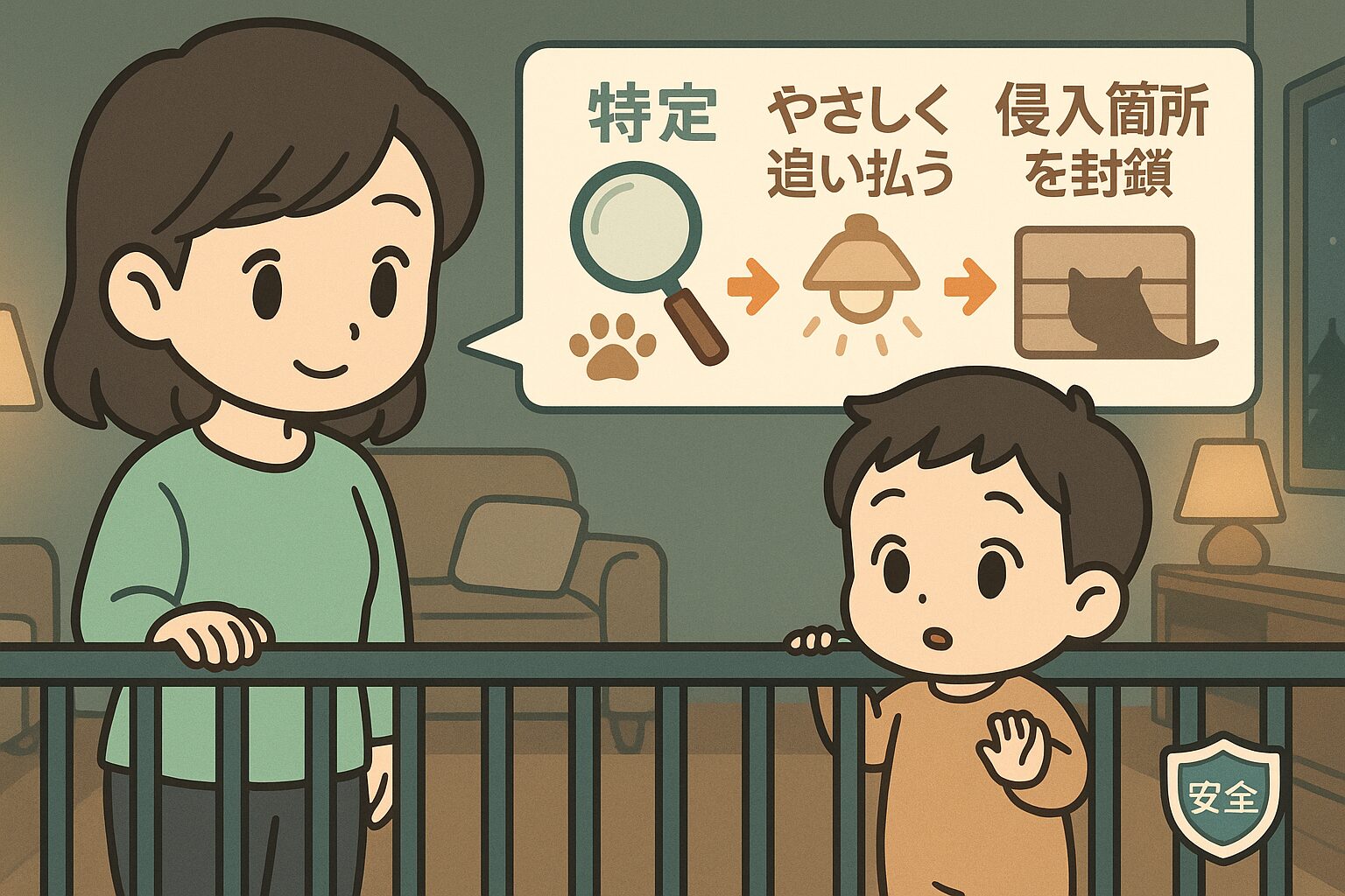 ペットや子供がいても安心なハクビシン対策3ステップ