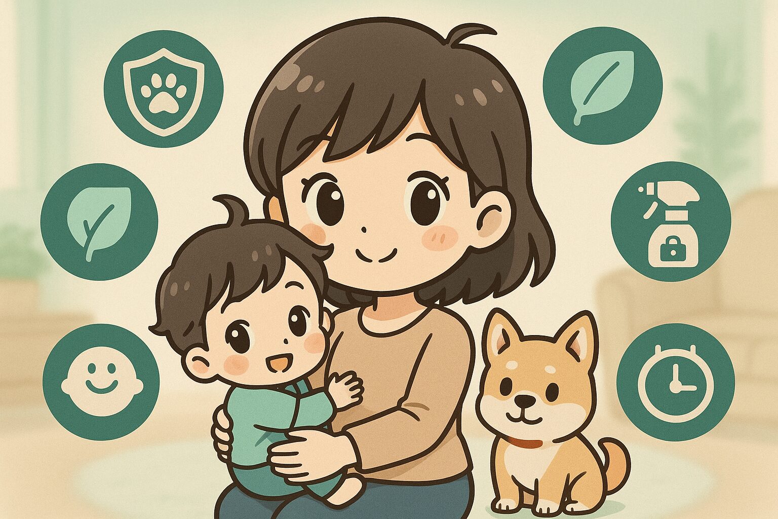 【ペットや子供がいても安心】