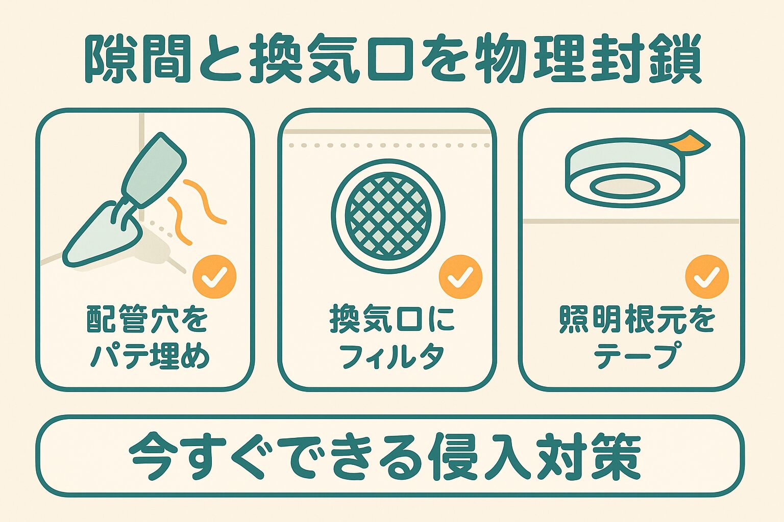 今すぐできる天井付近の対策