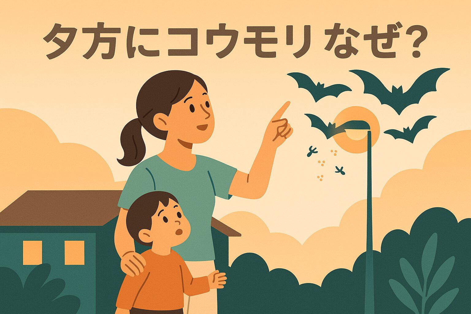 夕方にコウモリ飛んでるのなぜ?