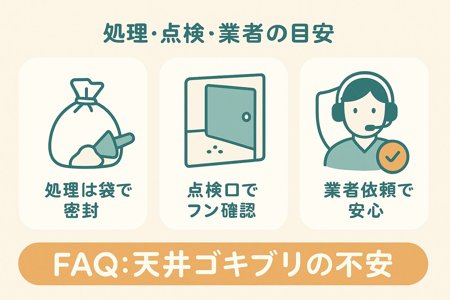 天井のゴキブリ駆除に関するよくある質問