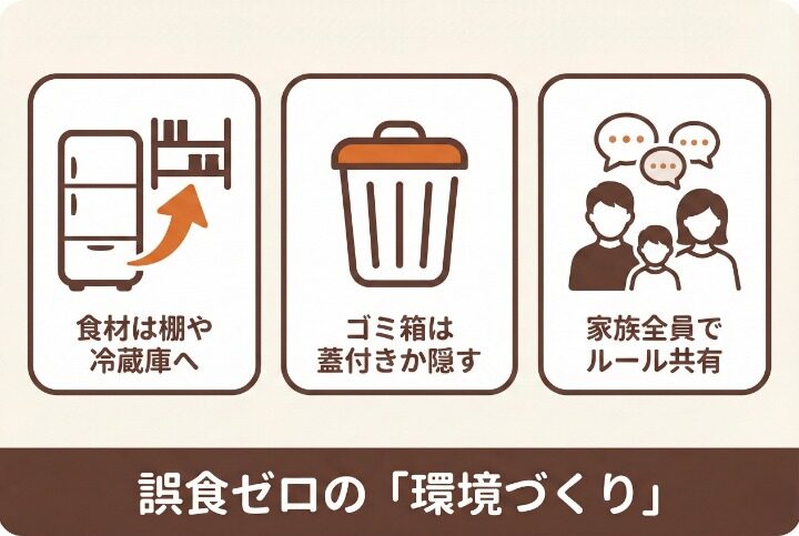 誤食を防ぐ環境づくり