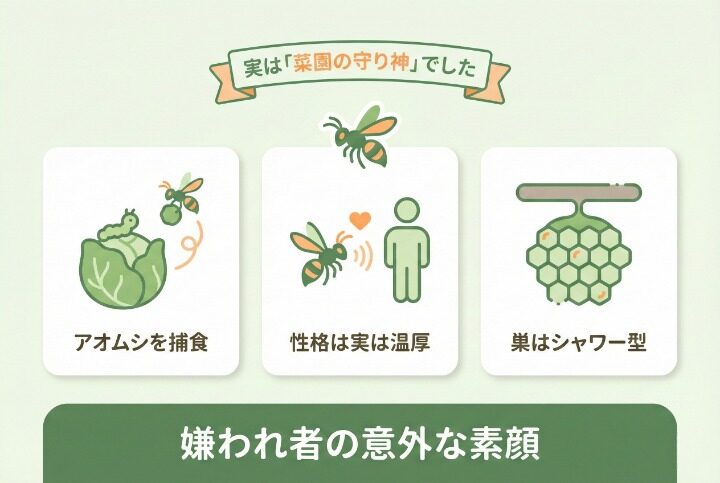 アシナガバチが「かわいそう」なのは益虫だから。その生態と役割