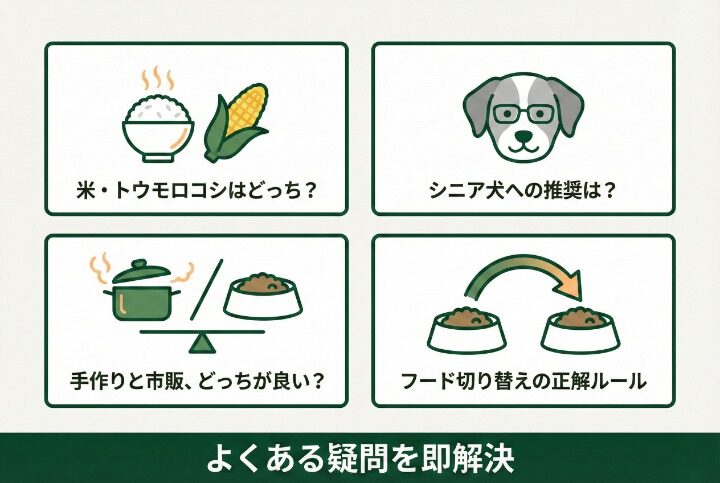 愛犬のフード選びに関するよくある質問