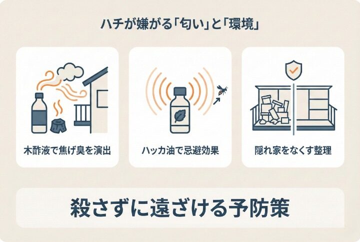 駆除したくない場合の「寄せ付けない」予防対策