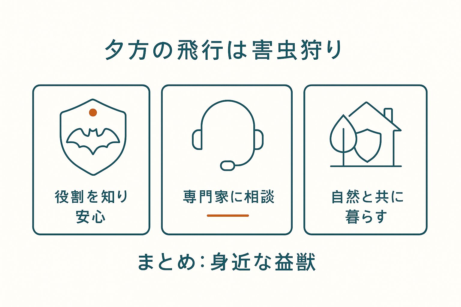 夕方に飛ぶコウモリは、実は身近な益獣です