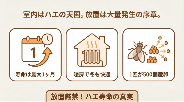 家の中のハエ寿命は？放置してはいけない2つの理由