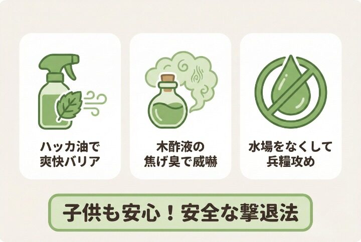 巣がないハチを追い払う安全な対処法3選