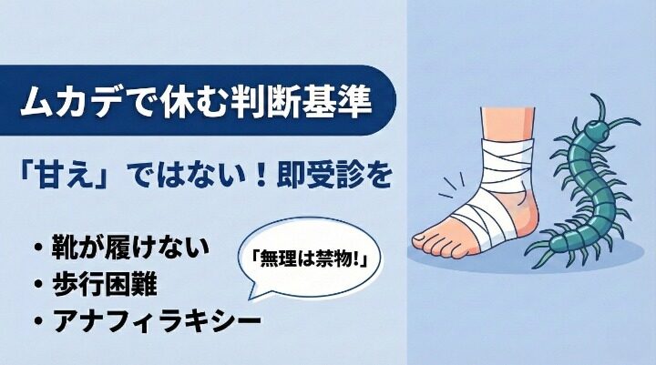 ムカデで休む判断基準