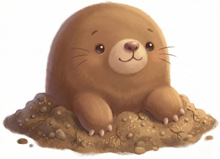 モグラ塚イラスト
