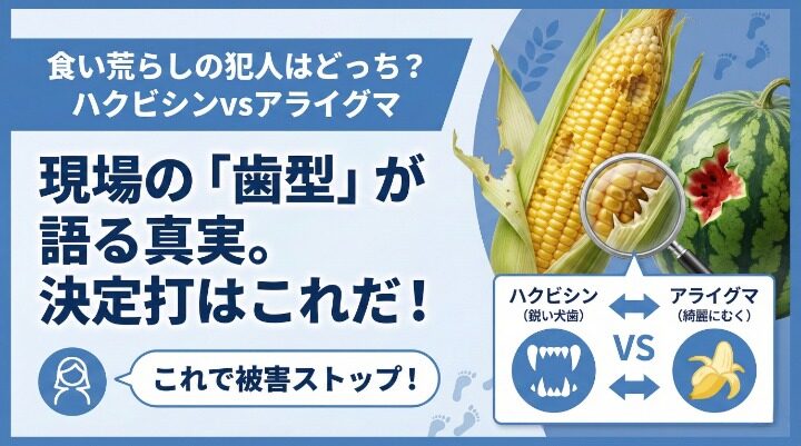 ハクビシンの食べ跡？
