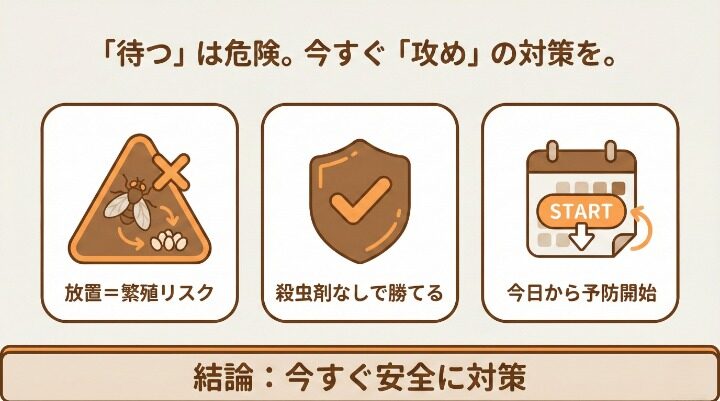 家の中のハエは放置せず、早期の対策で安心を手に入れよう