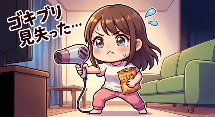 ゴキブリ見失った