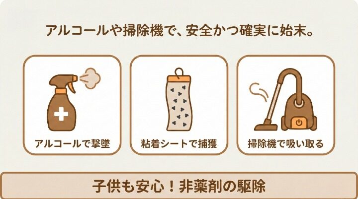 ペットや子供がいても安心！殺虫剤を使わない3つの駆除対策