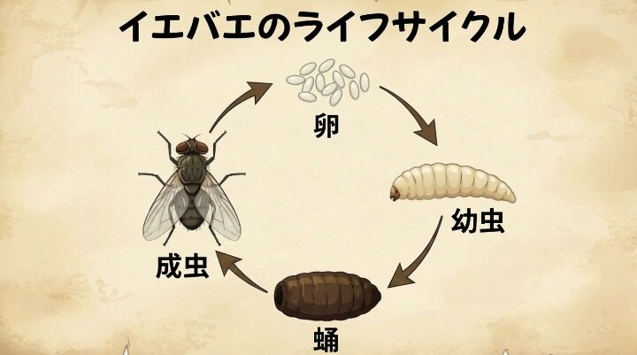 イエバエのライフスタイル