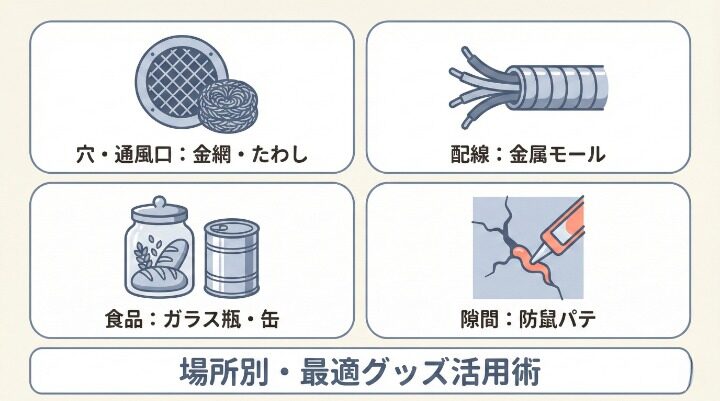 【場所別】かじれない対策グッズの活用法