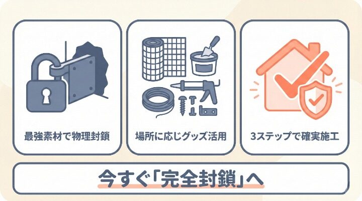 ネズミ対策は「かじれない素材」での完全封鎖が正解