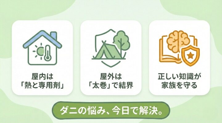 ダニ対策は適材適所！正しい道具選びで快適な環境を