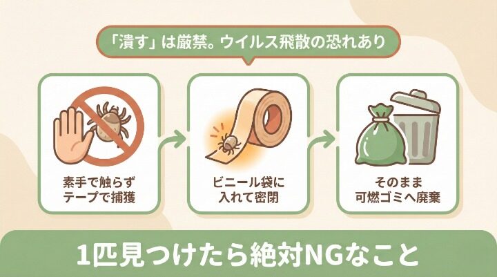 マダニが1匹いたら必ずすべき即時対応