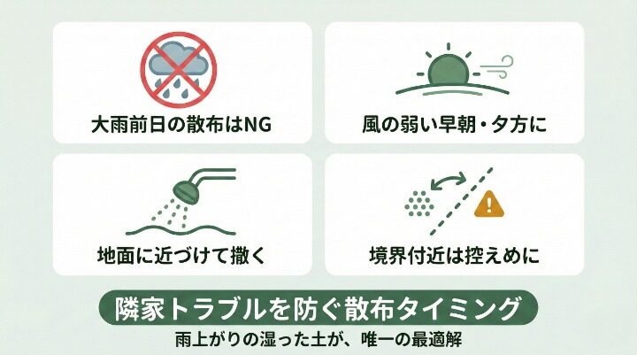 雨や風による流出・飛散を防ぐコツ
