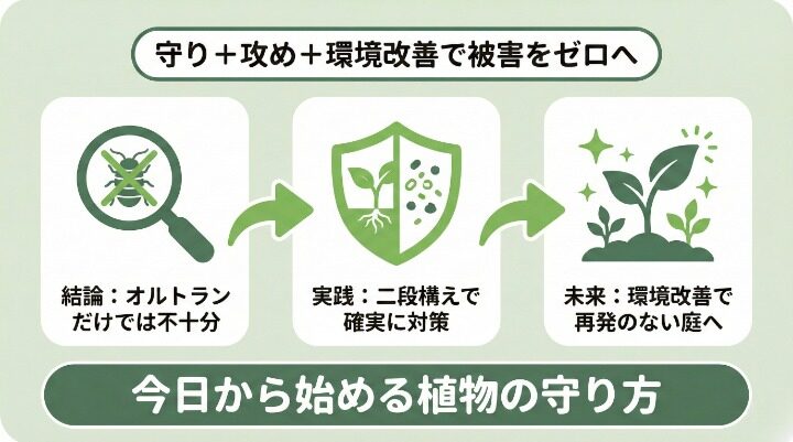 二段構えの対策で大切な植物を守ろう