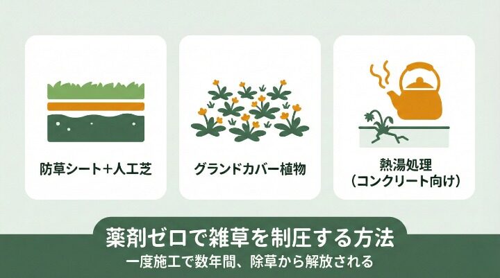 除草剤を使わない安全な雑草対策