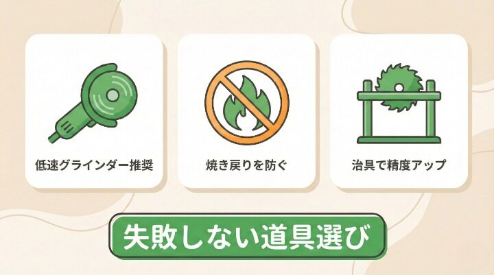 チップソーの研ぎ方に必要な道具選びとセッティング