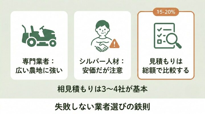 草刈り業者の選び方と失敗しないポイント