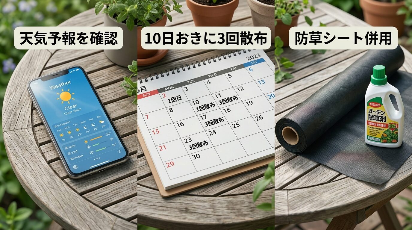 効果を引き出す散布の3つのコツ