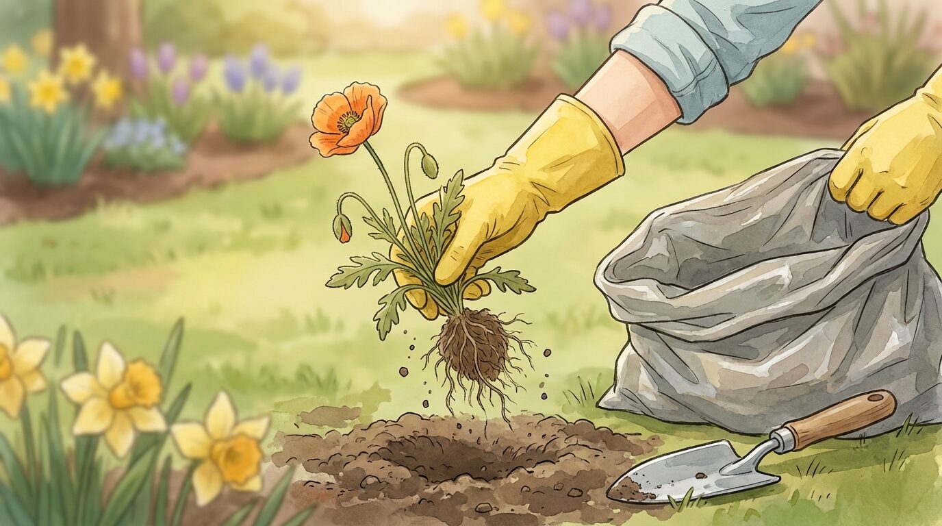 ナガミヒナゲシを安全に駆除する手順