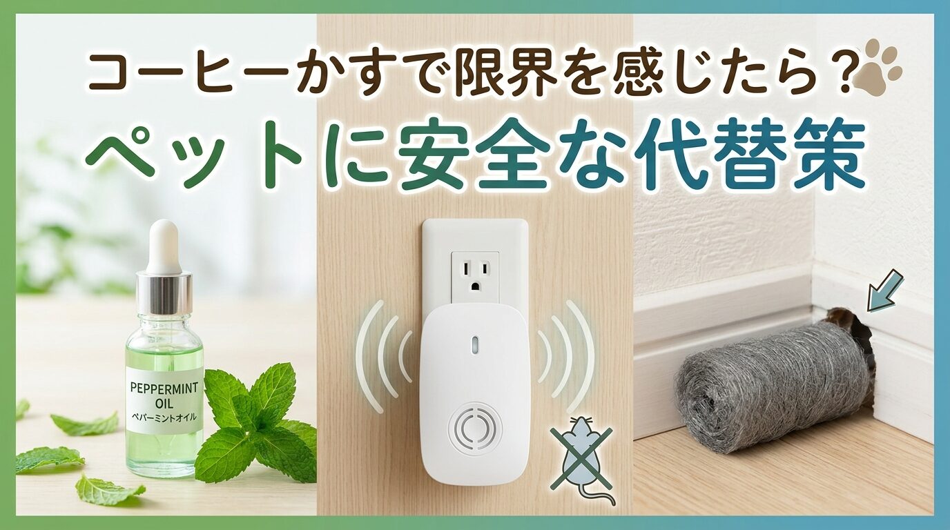 コーヒーかすで限界を感じたら?ペットに安全な代替策