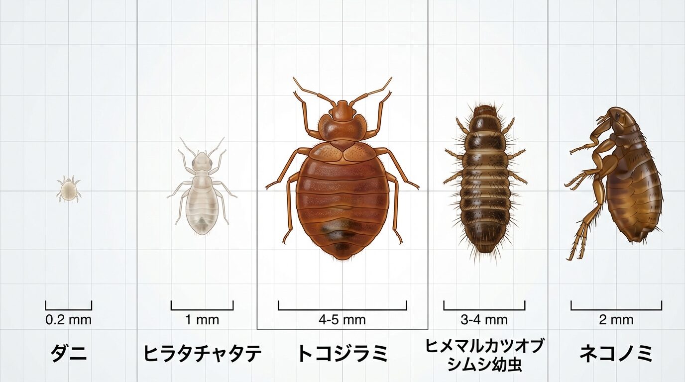 トコジラミに似てる虫の見分け方