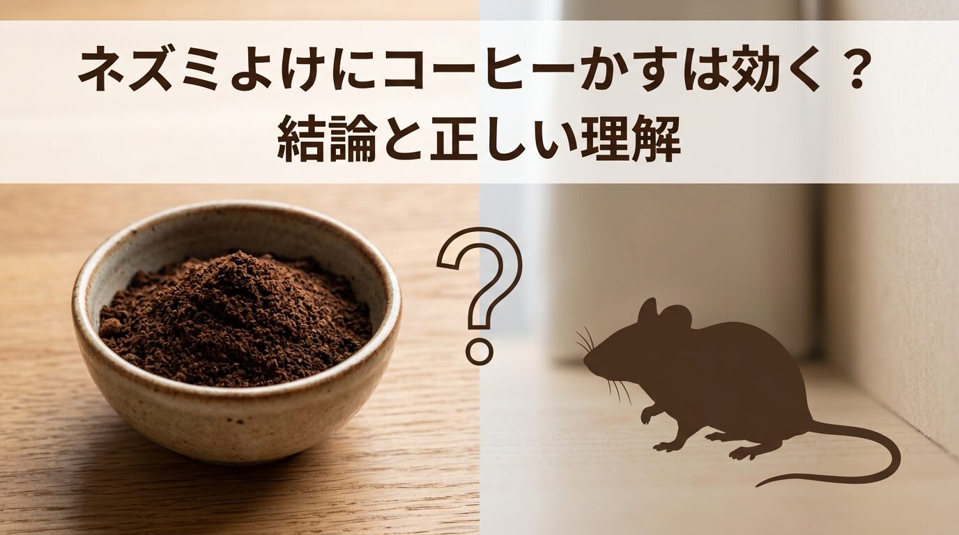 ネズミよけにコーヒーかすは効く?結論と正しい理解