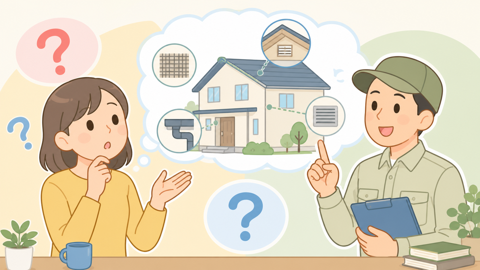 よくある質問を示すイラスト