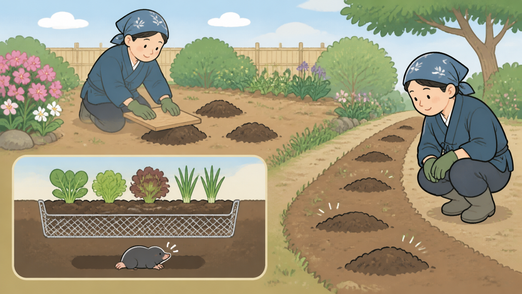 被害が軽い場合の対策を示すイラスト
