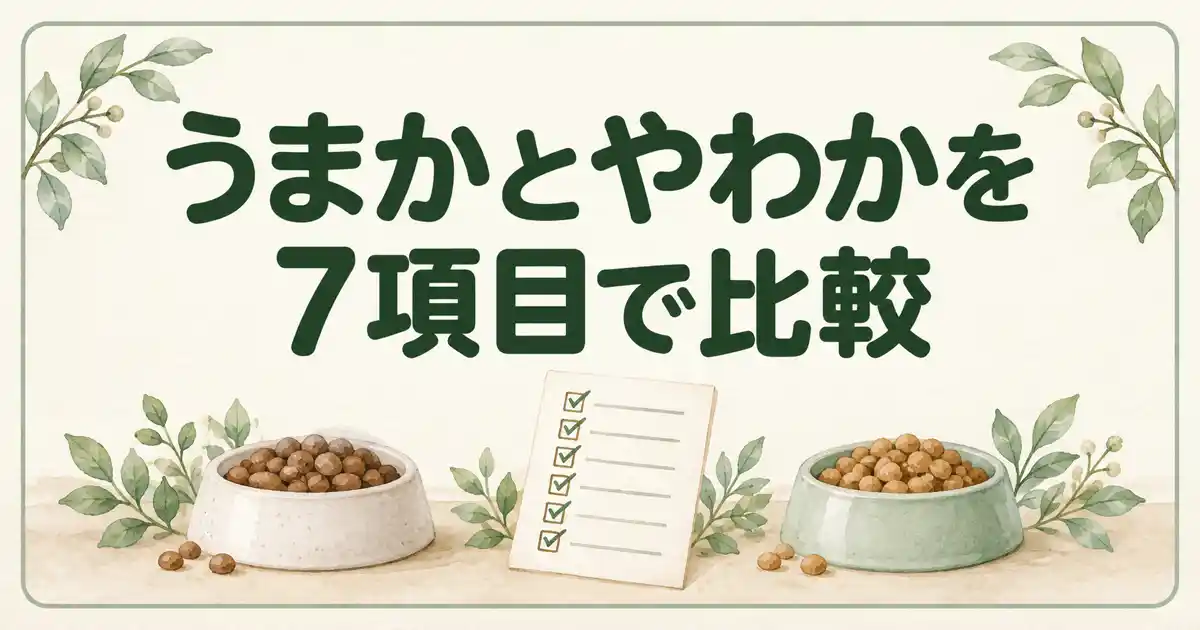 うまかとやわかを7項目で比較!どっちがいいか違いを解説