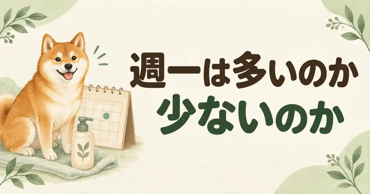 柴犬のシャンプー頻度は週一だと多いのか