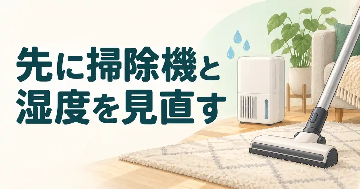 先に掃除機と湿度を見直す