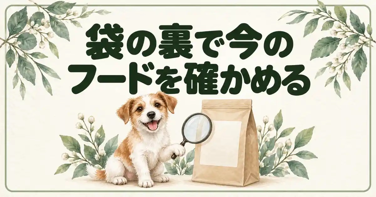 袋の裏で今のフードを確かめる