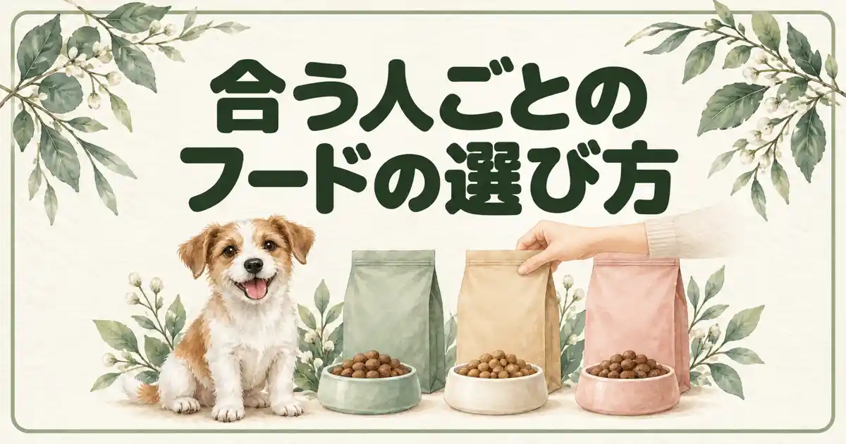 合う人ごとのフードの選び方