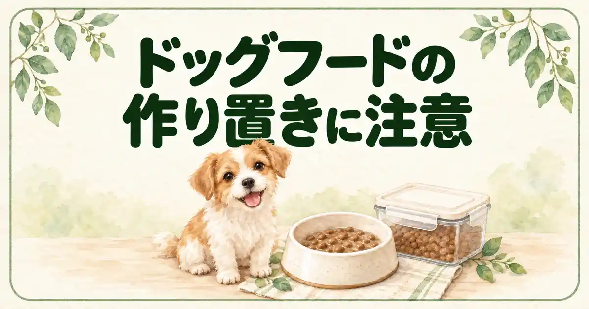 ドッグフードの作り置きに注意