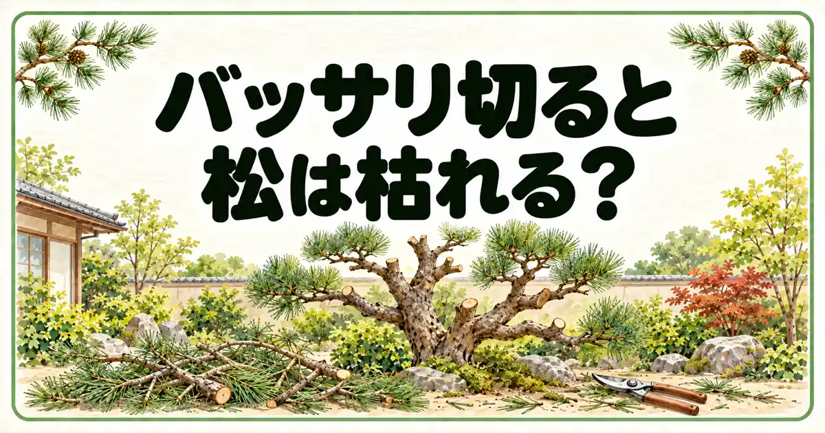 バッサリ切ると松は枯れる?