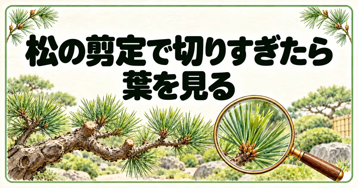 松の剪定で切りすぎたら葉を見る